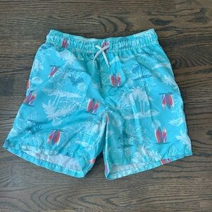 Tropical Surfboard Swim Shorts